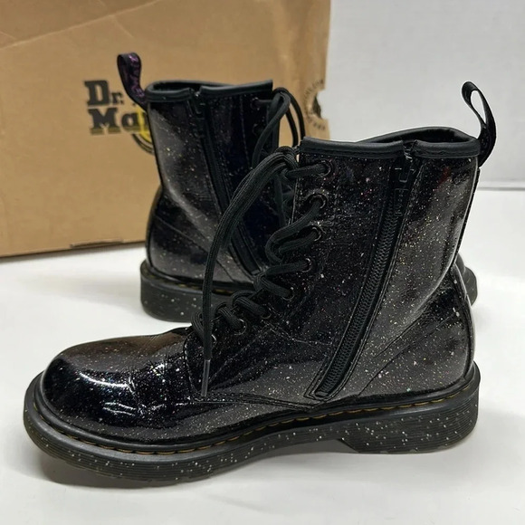 Dr Martens Docs Boots Lace Up Combat Shoes Cosmic Glitter Purple Women's Size 6 - Picture 8 of 15